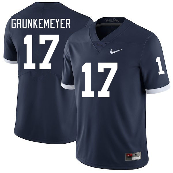 Men #17 Ethan Grunkemeyer Penn State Nittany Lions College Football Jerseys Stitched-Retro